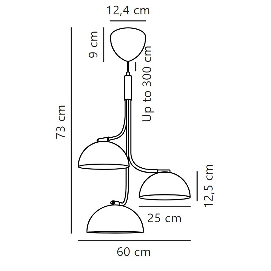 DFTP by Nordlux - Suspension filaire TULLIO 3xE14/25W/230V blanc