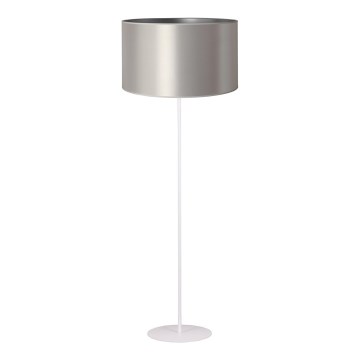 Duolla - Lampadaire CANNES 1xE27/15W/230V 45 cm argent/blanc