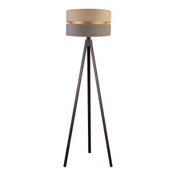 Duolla - Lampadaire DUO 1xE27/60W/230V beige/gris/wenge