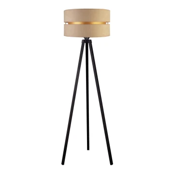 Duolla - Lampadaire DUO 1xE27/60W/230V beige/wengé