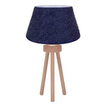 Duolla - Lampe de table BOUCLE 1xE27/15W/230V bleu/bois