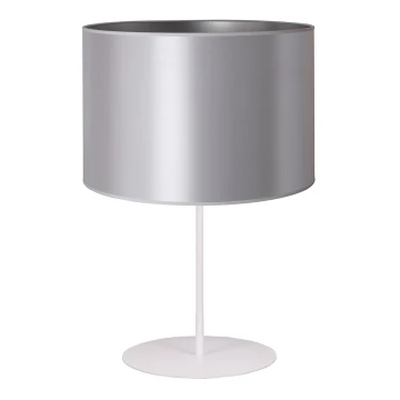 Duolla - Lampe de table CANNES 1xE14/15W/230V 20 cm argent/blanc