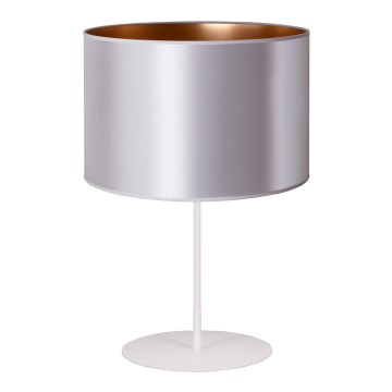 Duolla - Lampe de table CANNES 1xE14/15W/230V 20 cm argent/cuivre/blanc