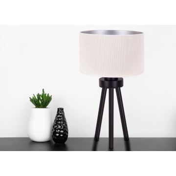 Duolla - Lampe de table LYON 1xE27/15W/230V crème