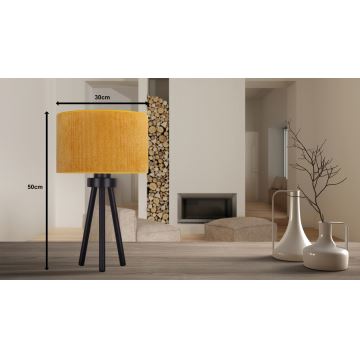 Duolla - Lampe de table LYON 1xE27/15W/230V jaune