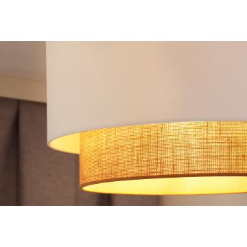 Duolla - Plafonnier  BOHO 1xE27/15W/230V d. 45 cm blanc/marron