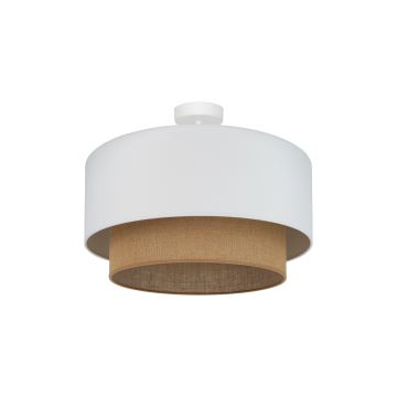 Duolla - Plafonnier  BOHO 1xE27/15W/230V d. 45 cm blanc/marron