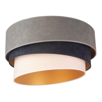 Duolla - Plafonnier DEVON 1xE27/40W/230V gris/bleu/beige