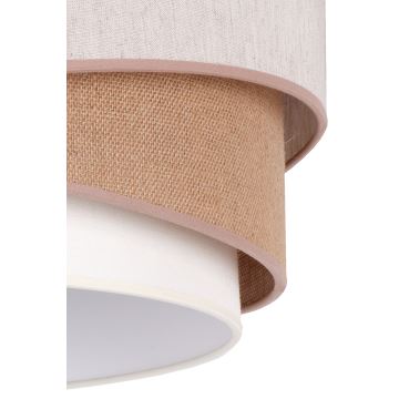 Duolla - Plafonnier KOBO 1xE27/15W/230V d. 45 cm beige/marron/blanc