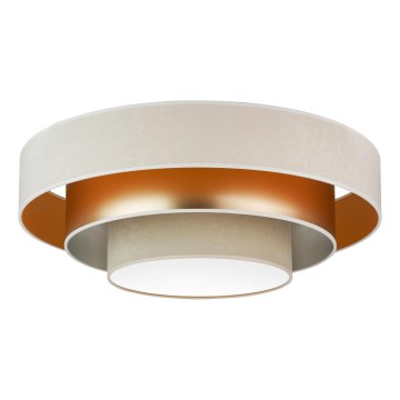 Duolla - Plafonnier LUNETA LED/26W/230V d. 60 cm 4000K crème/doré/beige