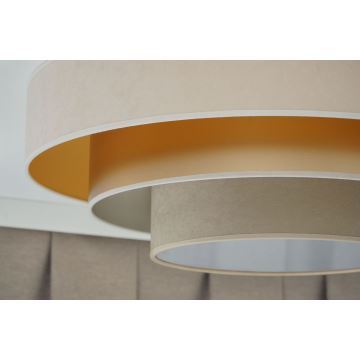 Duolla - Plafonnier LUNETA LED/26W/230V d. 60 cm 4000K crème/doré/beige