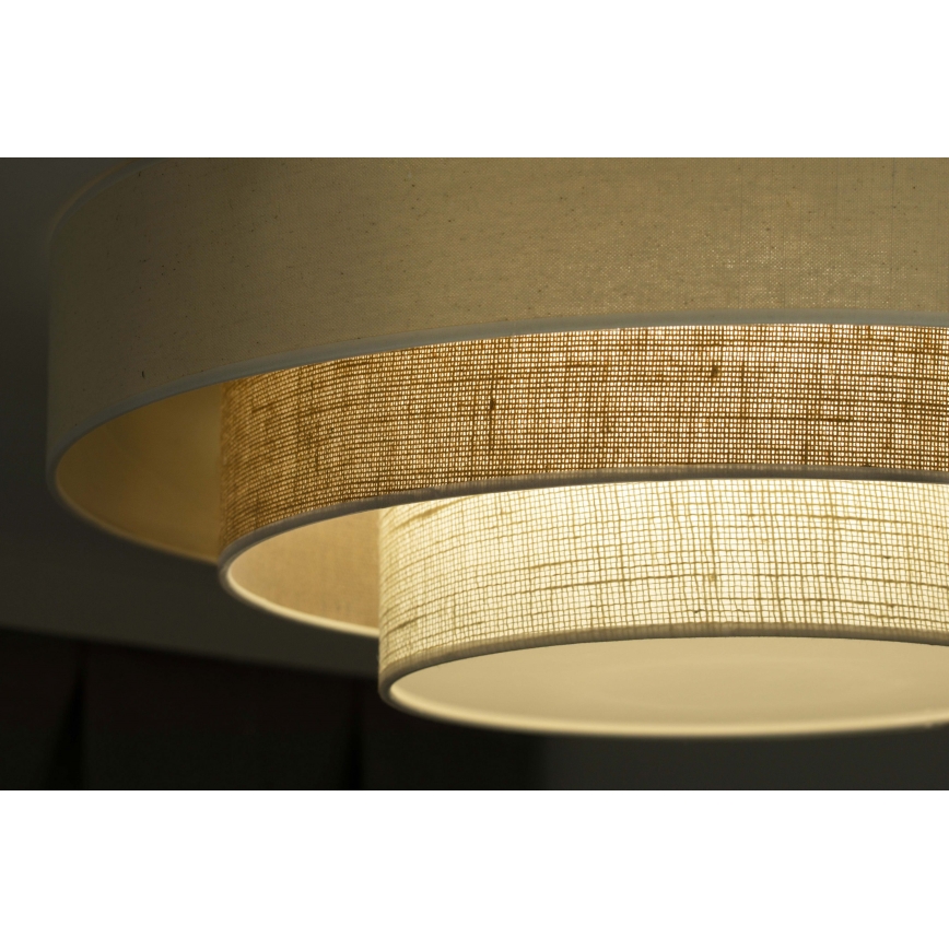 Duolla - Plafonnier LUNETA LED/26W/230V d. 60 cm 4000K crème/marron