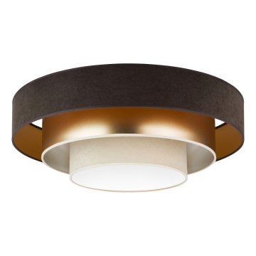 Duolla - Plafonnier LUNETA LED/26W/230V d. 60 cm 4000K marron/doré/crème