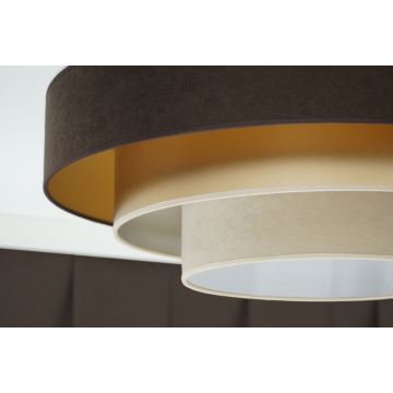 Duolla - Plafonnier LUNETA LED/26W/230V d. 60 cm 4000K marron/doré/crème