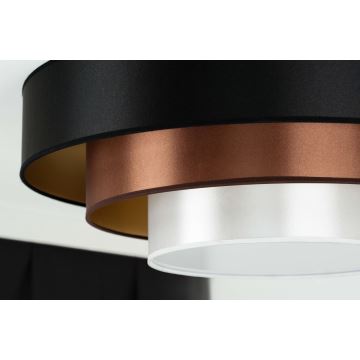 Duolla - Plafonnier LUNETA LED/26W/230V d. 60 cm 4000K noir/cuivre/blanc