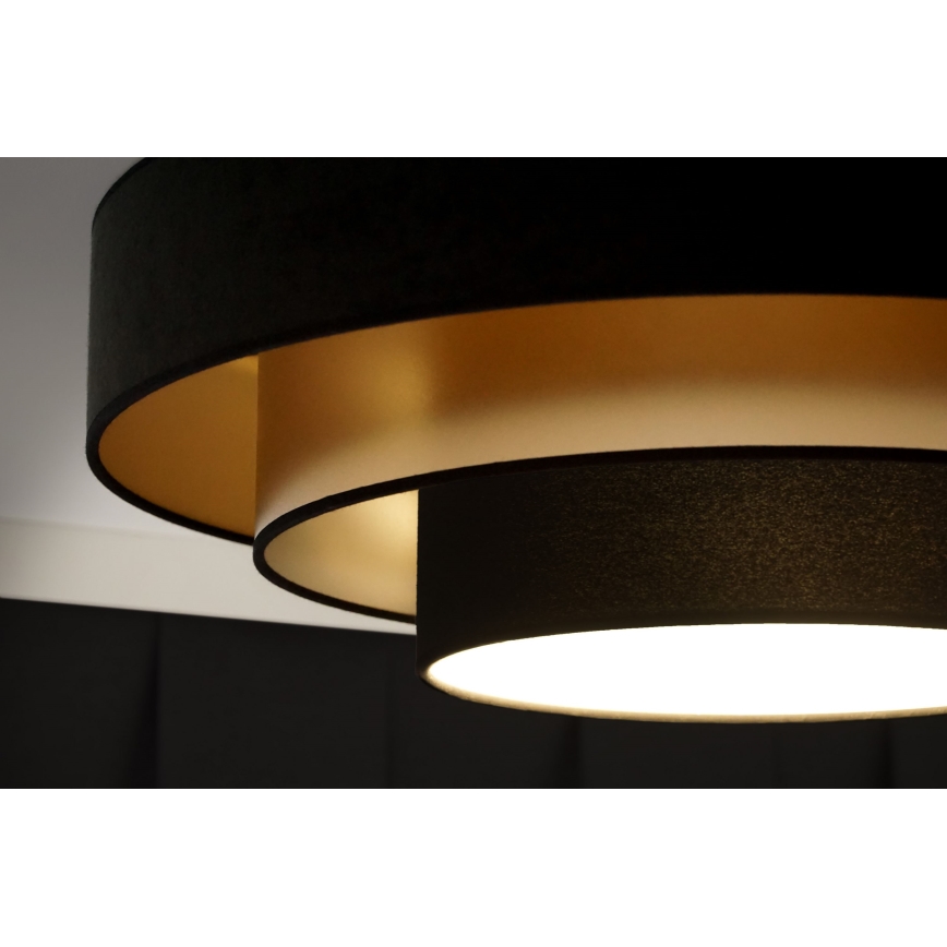 Duolla - Plafonnier LUNETA LED/26W/230V d. 60 cm 4000K noir/doré