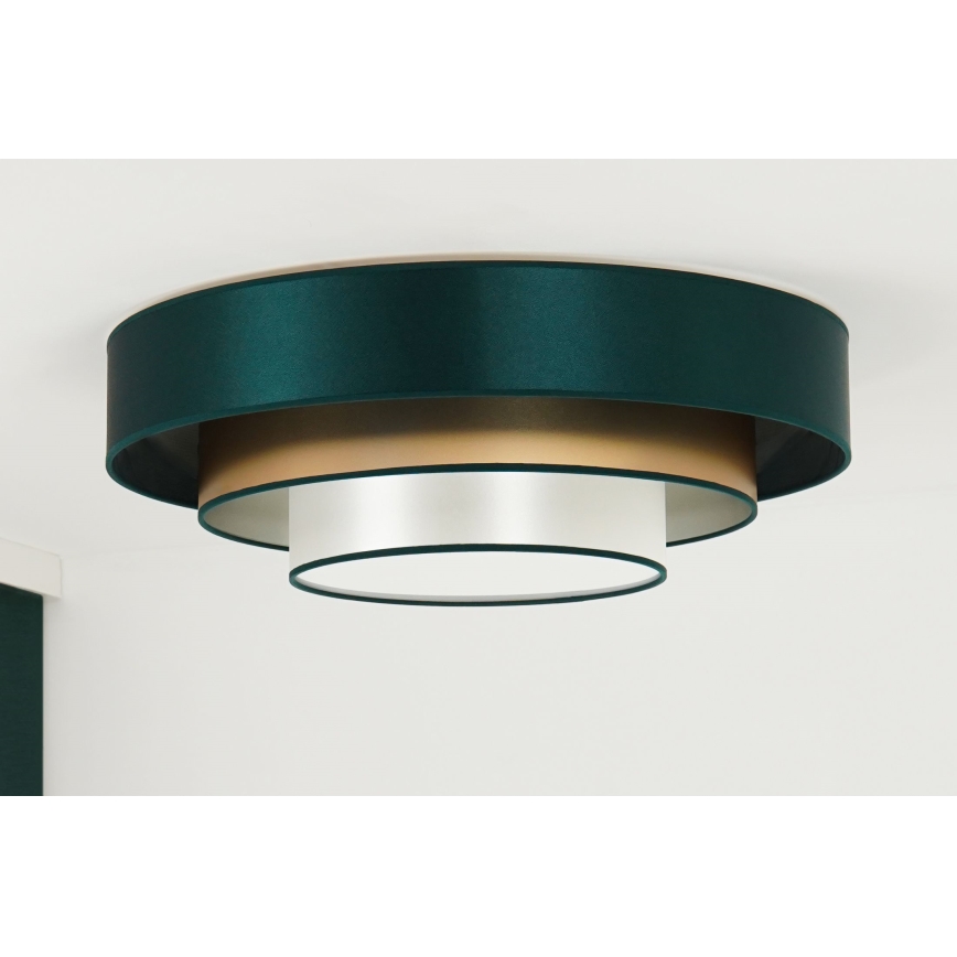 Duolla - Plafonnier LUNETA LED/26W/230V d. 60 cm 4000K vert/doré/blanc