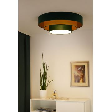 Duolla - Plafonnier LUNETA LED/26W/230V d. 60 cm 4000K vert/doré