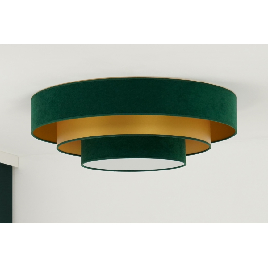 Duolla - Plafonnier LUNETA LED/26W/230V d. 60 cm 4000K vert/doré