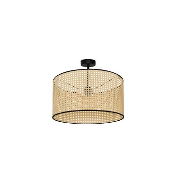 Duolla - Plafonnier ROLLER RATTAN 1xE27/15W/230V beige/noir