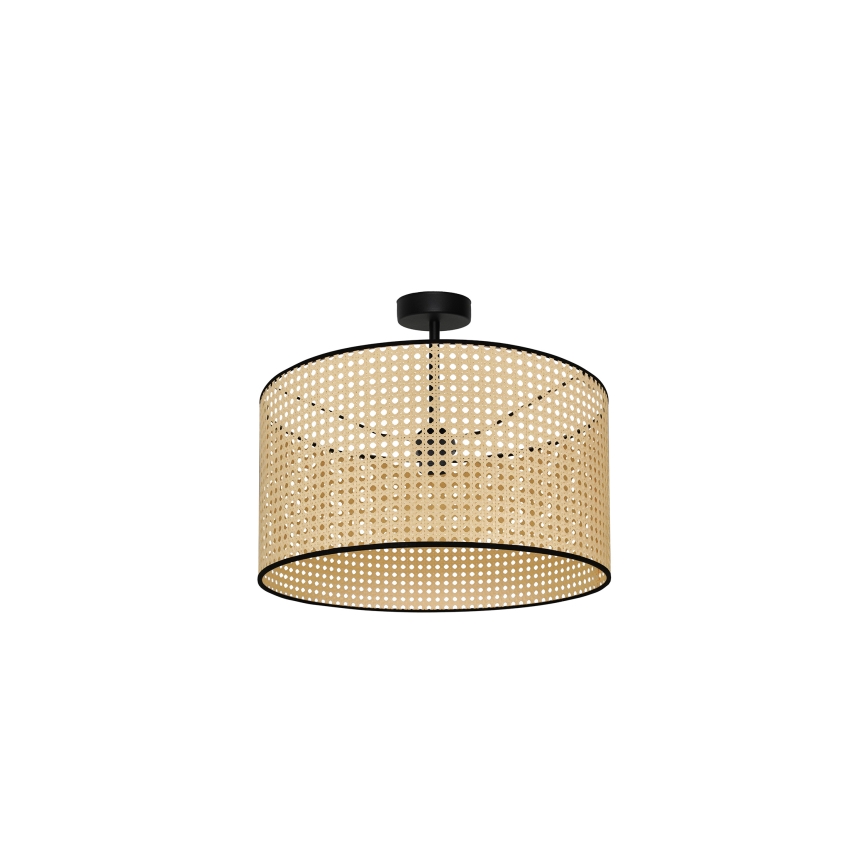 Duolla - Plafonnier ROLLER RATTAN 1xE27/15W/230V beige/noir