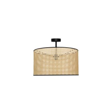 Duolla - Plafonnier ROLLER RATTAN 1xE27/15W/230V beige/noir