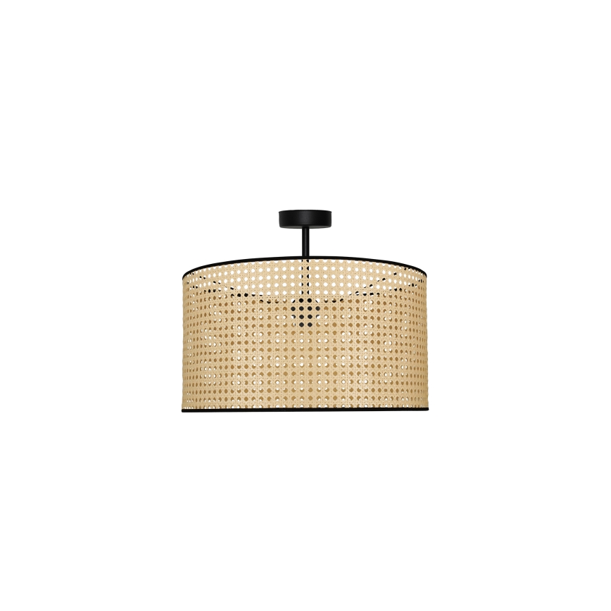 Duolla - Plafonnier ROLLER RATTAN 1xE27/15W/230V beige/noir