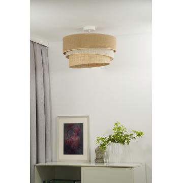 Duolla - Plafonnier YUTE TRIO 1xE27/15W/230V d. 45 cm marron/gris/beige