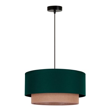 Duolla - Suspension filaire BOHO 1xE27/15W/230V vert/marron