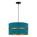 Duolla - Suspension filaire DUO 1xE27/15W/230V turquoise/dorée