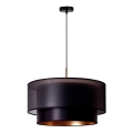 Duolla - Suspension filaire NANTES 1xE27/15W/230V diam. 45 cm noir/cuivre