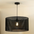 Duolla - Suspension filaire ROLLER RATTAN 1xE27/15W/230V noir