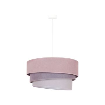 Duolla - Suspension filaire TRIO 1xE27/15W/230V rose/gris/blanc