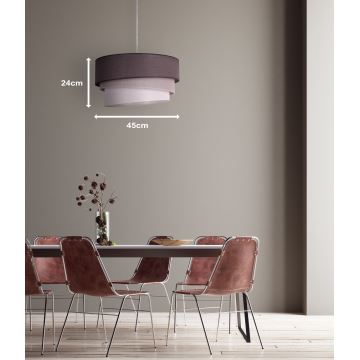 Duolla - Suspension filaire TRIO 1xE27/40W/230V anthracite/gris/blanc