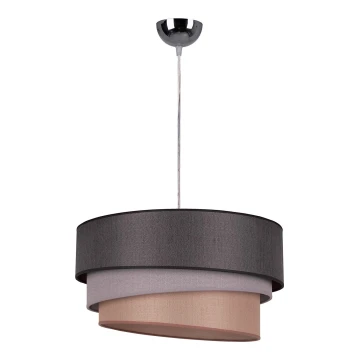 Duolla - Suspension filaire TRIO 1xE27/40W/230V anthracite/gris/marron