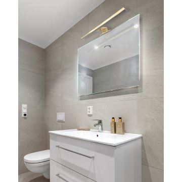 Éclairage de miroir salle de bain LED/8W/230V 4000K 50 cm IP44 or mat