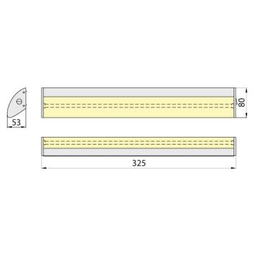 Éclairage sous meuble de cuisine AVRA T5 1xG5/8W/230V 2700K blanc