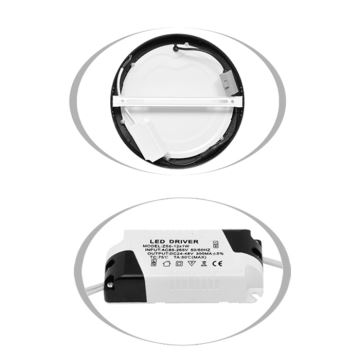 Plafonnier salle de bain LADA LED/18W/230V 3000/4000/6000K d. 22 cm IP44 noir