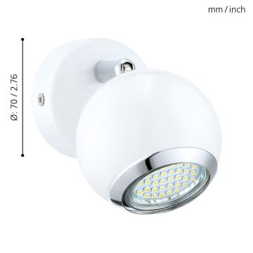 Eglo - Spot LED 1xGU10/3W LED