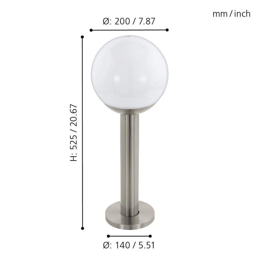 Eglo 33565 - Lampe LED à intensité variable extérieure NISIA-C 1xE27/9W/230V 525 mm IP44