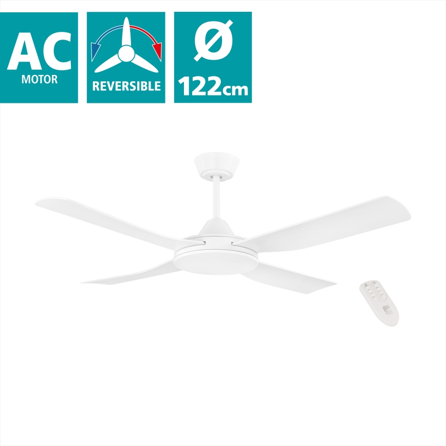 Eglo - Ventilateur de plafond 52W/230V + télécommande blanc