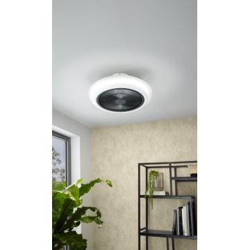 Eglo - Ventilateur de plafond LED à intensité variable LED/25,5W/230V noir + télécommande