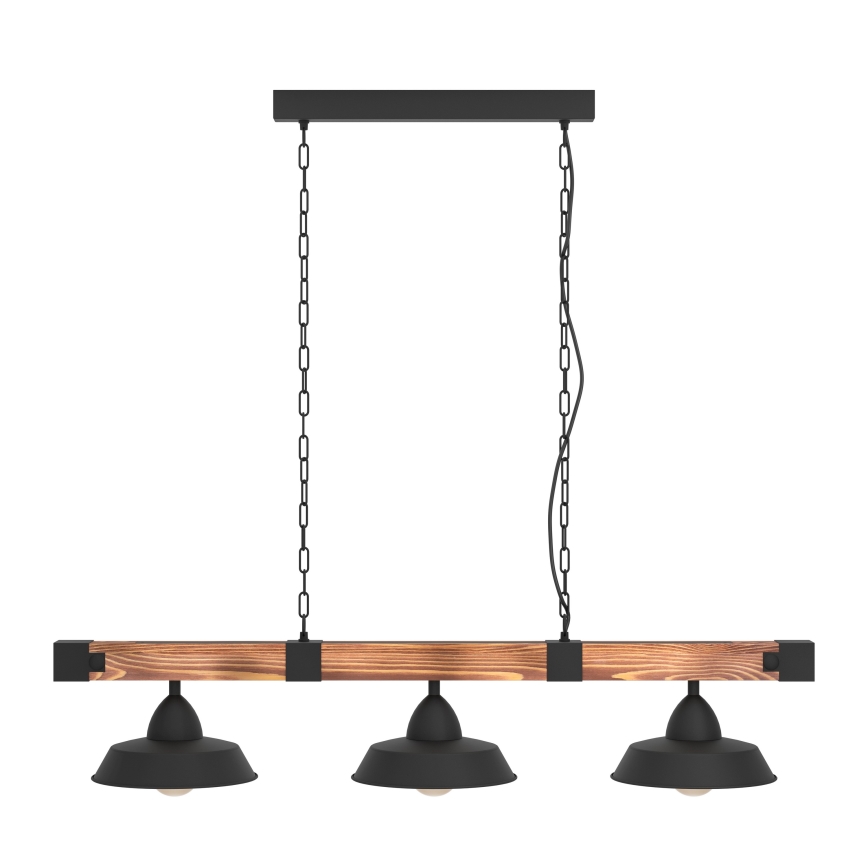 Eglo - Suspension chaîne 3xE27/60W/230V - FSC certifié