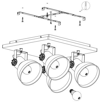 Eglo - Spot 4xE27/40W/230V