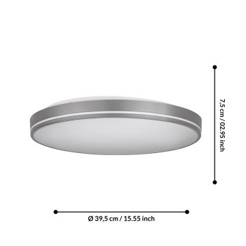 Eglo - Plafonnier à intensité variable LED/22W/230V 3000-6500K + Télécommande