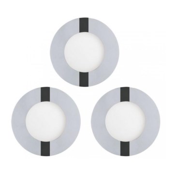 Eglo 78733 - LOT 3x Spot encastrable de salle de bain FUEVA 1xLED/2,7W/230V IP44