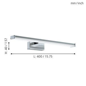 Eglo 79532 - Éclairage de miroir salle de bain SARNOR LED/7,4W/230V 40 cm IP44 chrome