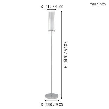 Eglo - Lampadaire 1xE27/60W