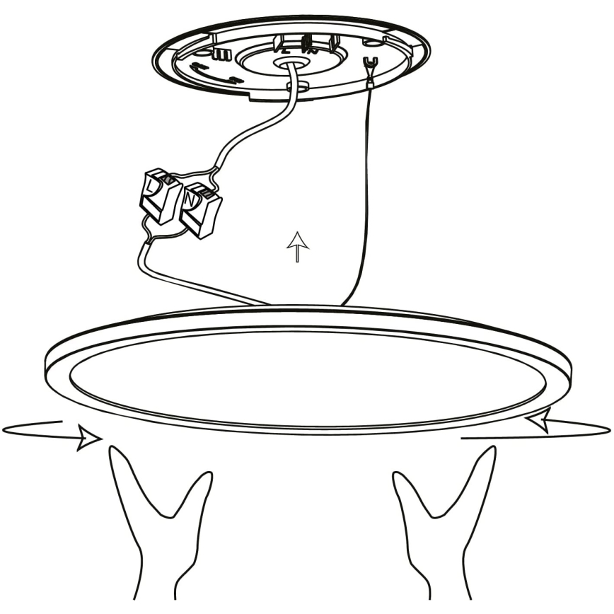 Eglo - Plafonnier LED RVBW à intensité variable LED/14,6W/230V noir ZigBee