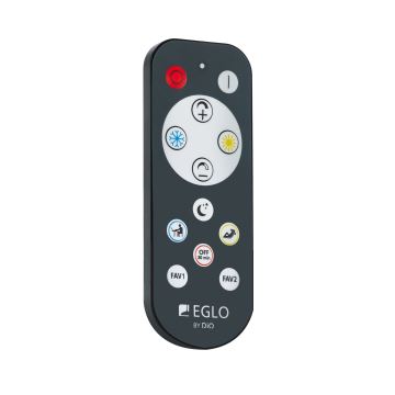 Eglo - Plafonnier LED RGBW à intensité variable LED/15W/230V noir + télécommande